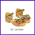 SR-15CS086 (1) Gloden Sommer Prinzessin Mädchen Sandalen Mode flach Prinzessin Mädchen Sandalen bohren Prinzessin Mädchen Sandalen